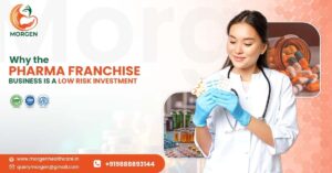 Why is a Pharma Franchise business seen as a low-risk investment?
